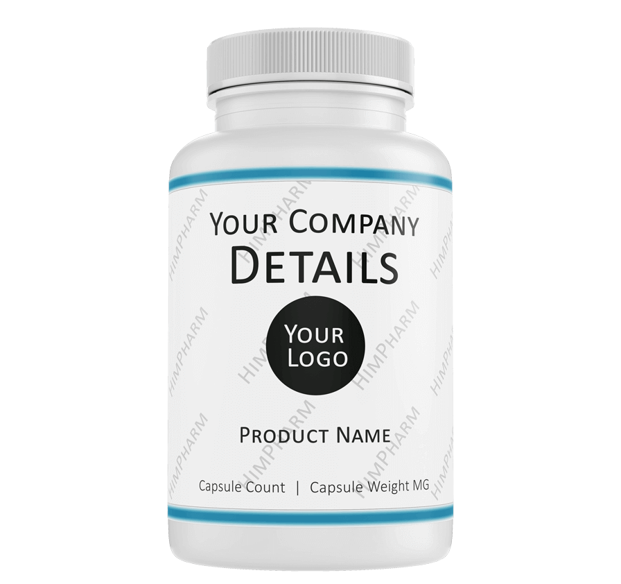 Multiple or poly herb ayurvedic capsules container in white label