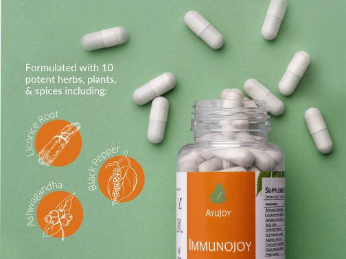 Private Label project - Immunojoy Vegan Capsules, Immunity Boosting herb mix