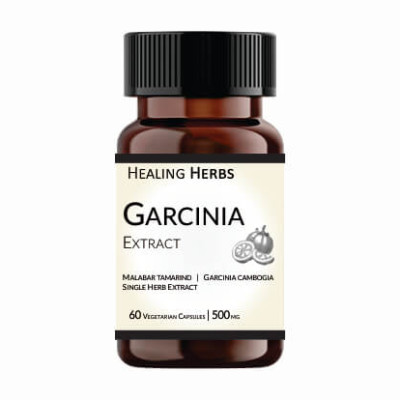 Garcinia Cambogia Extract 500 mg Capsule, 60 capsules in Amber coloured PET 150 cc bottle