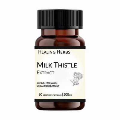 Milk Thistle Extract 60 Vegetarian 500 mg Capsules in Amber coloured 150 cc PET bottle